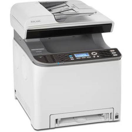Moderná tlačiareň Ricoh s multifunkčnými funkciami pre kancelárie.