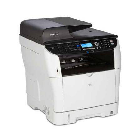 Kancelárska tlačiareň Ricoh s dotykovým displejom a multifunkčnými funkciami.