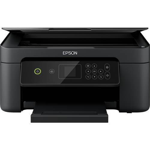 Moderná tlačiareň Epson s dotykovým displejom a ovládacími tlačidlami.