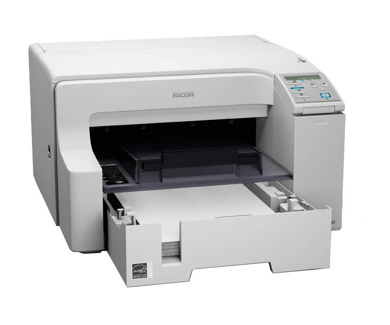 Kancelárska tlačiareň Ricoh s multifunkčnými funkciami.
