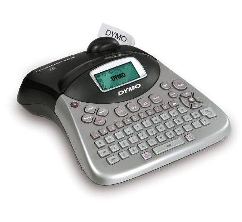 Tlačiareň Dymo s klávesnicou a LCD displejom na tlač dokumentov.