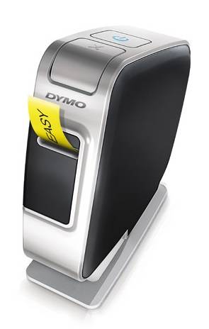 Elektrická tlačiareň Dymo na označovanie s nálepkou.