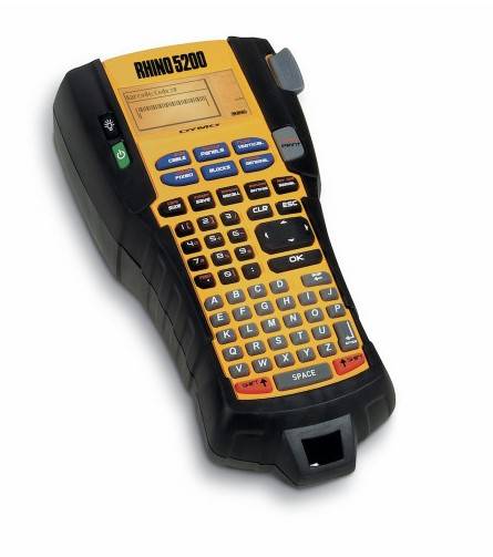 Tlačiarenský terminál Rhino 5200 s klávesnicou a displejom.
