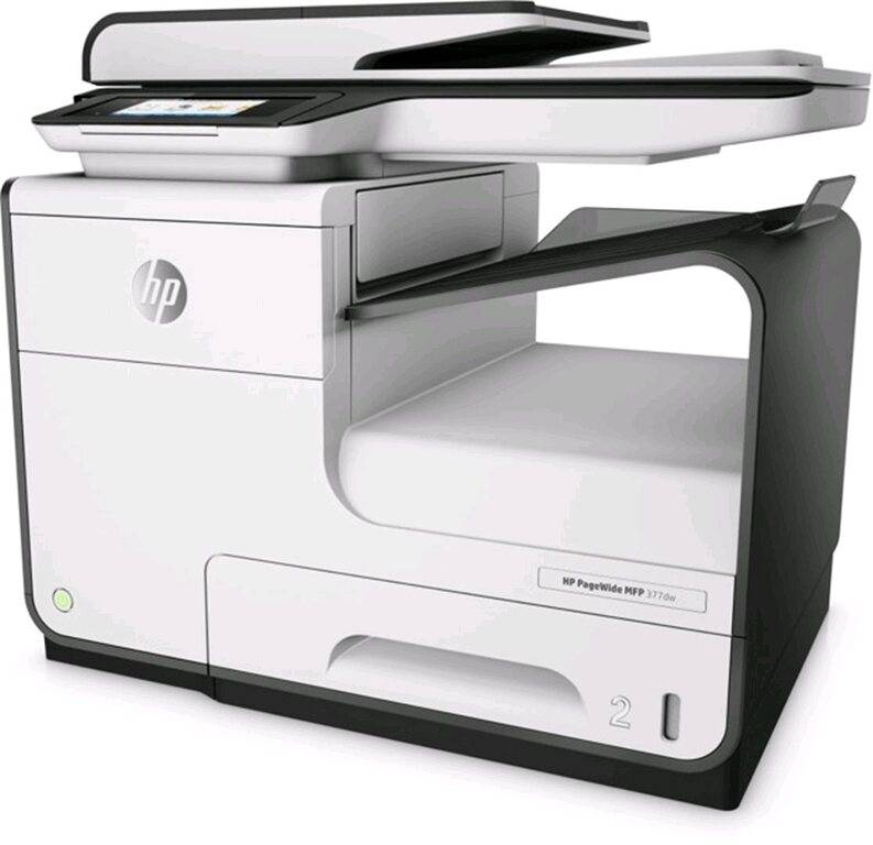 Moderná tlačiareň HP PageWide MFP 377dw s multifunkčnými funkciami.