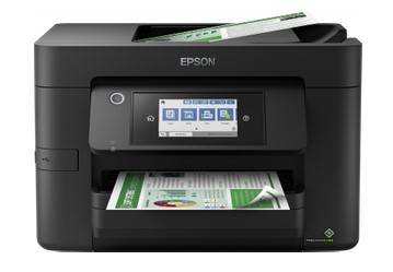 Moderná Epson tlačiareň s farebným dotykovým displejom a tlačou dokumentov.