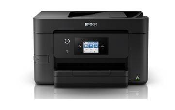 Epson multifunkčná tlačiareň s dotykovým displejom a zásobníkom papiera.