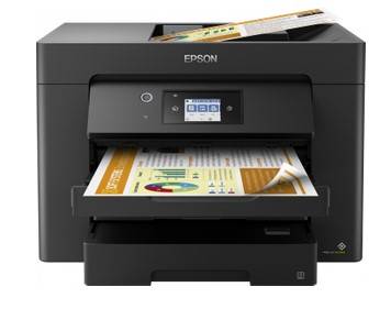 Epson tlačiareň s farebným tlačením a ovládacím displejom.