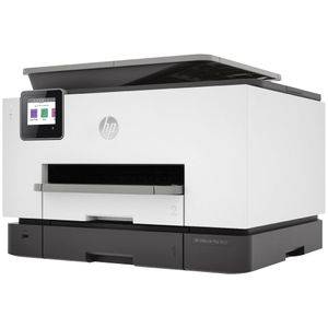 Moderná multifunkčná tlačiareň HP LaserJet s dotykovým displejom.