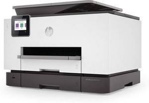 Moderná tlačiareň HP LaserJet Pro MFP M428fdw s dotykovým displejom.