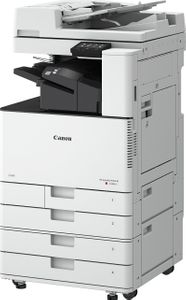 Moderná tlačiareň Canon s viacerými zásobníkmi a funkciami.