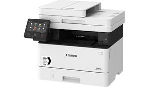 Moderná tlačiareň Canon s dotykovým displejom a multifunkčnými funkciami.