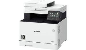 Moderná tlačiareň Canon s dotykovým displejom a zásobníkom papiera.