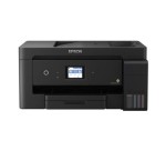 Epson tlačiareň s farebnými zásobníkmi a dotykovým displejom.