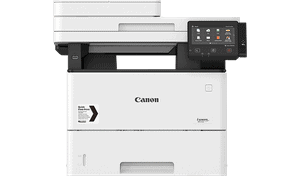 Moderná tlačiareň Canon s dotykovým displejom a zásobníkom papiera.