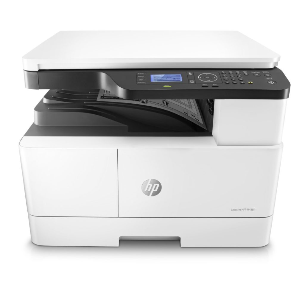 Multifunkčná tlačiareň HP LaserJet MFP M283fdw pre kancelárie.