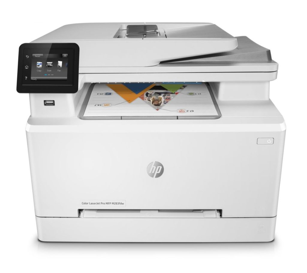 Tlačiareň HP LaserJet Pro MFP s dotykovým displejom a skenerom.