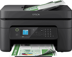 Epson tlačiareň s farebným tlačením a ovládacím panelom.