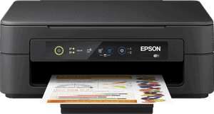 Tlačiareň Epson s farebnou tlačou a papierom v zásobníku.