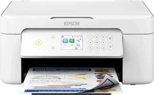 Epson tlačiareň s farebným tlačením a ovládacím panelom.