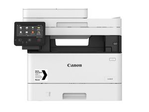 Canon multifunkčná tlačiareň s dotykovým displejom a zásobníkom papiera.