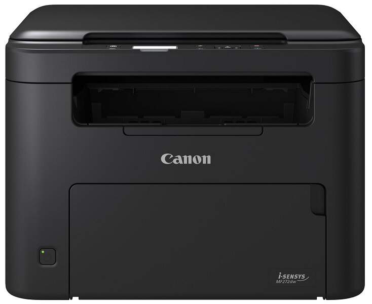 Čiernobiela tlačiareň Canon i-SENSYS MF272dw pre domácnosti a firmy.
