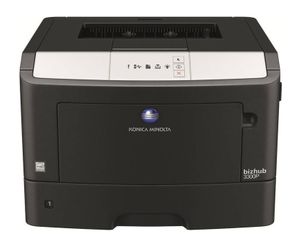 Tlačiareň Konica Minolta bizhub 3300p s moderným dizajnom.