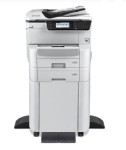 Moderná multifunkčná tlačiareň Epson WorkForce Pro s dotykovým displejom.