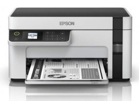 Moderná tlačiareň Epson na farebnú tlač dokumentov a fotografií.