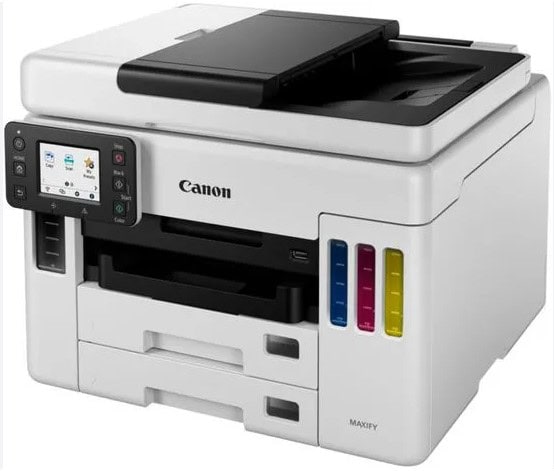 Multifunkčná tlačiareň Canon MAXIFY s dotykovým displejom.