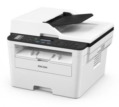 Multifunkčná tlačiareň Ricoh s skenerom a kopírovaním.