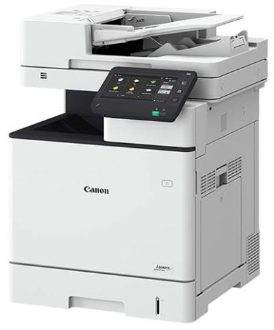 Moderná tlačiareň Canon s dotykovým displejom a viacfunkčnými možnosťami.