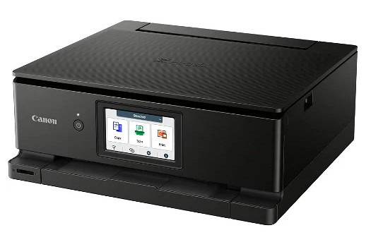 Moderná tlačiareň Canon s farebným dotykovým displejom a funkciami Wi-Fi.