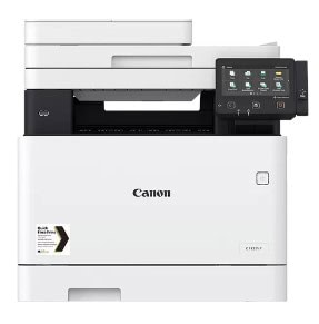 Moderná tlačiareň Canon s dotykovým displejom a multifunkčnými funkciami.