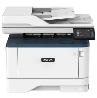 Moderná tlačiareň Xerox s multifunkčnými funkciami a dotykovým ovládaním.