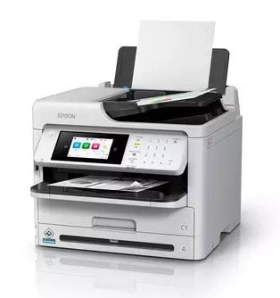Moderná tlačiareň Epson s farebným skenerom a dotykovým displejom.