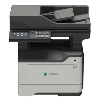 Kancelárska tlačiareň Lexmark s multifunkčnými funkciami.
