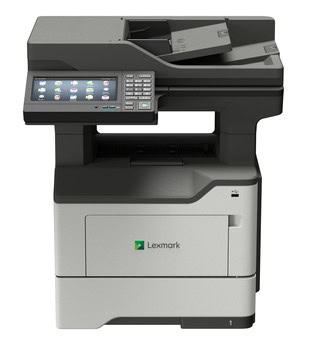 Moderná multifunkčná tlačiareň Lexmark s dotykovým displejom.