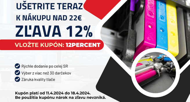 Tonerové náplne a cartridge do tlačiarní s 12% zľavou.