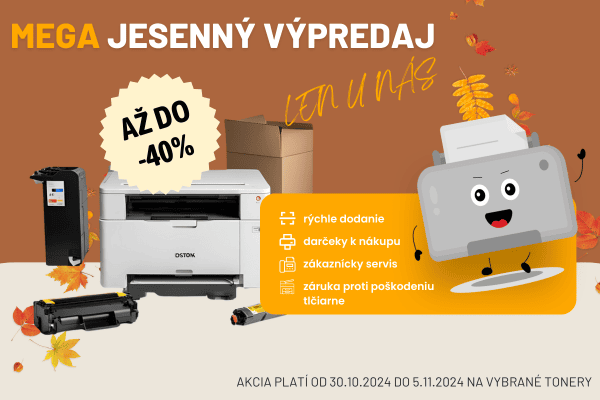 Akcia na tonery a atramentové náplne s až -40% zľavou.