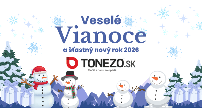 Vianočný pozdrav s snehuliakmi a darčekmi od Tonezo.sk.