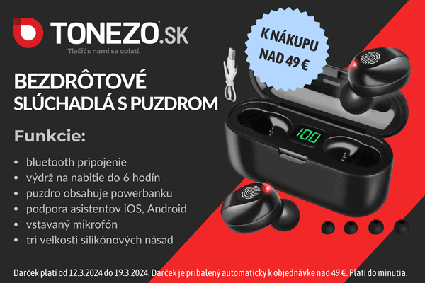 Bezdrôtové slúchadlá s puzdrom a Bluetooth pripojením.