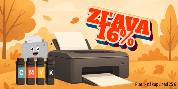 Tlačiareň s náplňami a zľava 16% na tonery a cartridge.