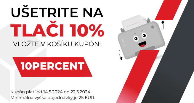 Akcia na toner a náplne do tlačiarní s 10% zľavou.