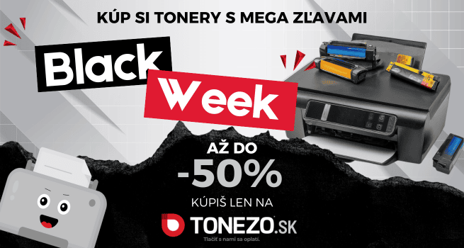 Tlačiareň a toner s výraznou zľavou do -50% počas Black Week.