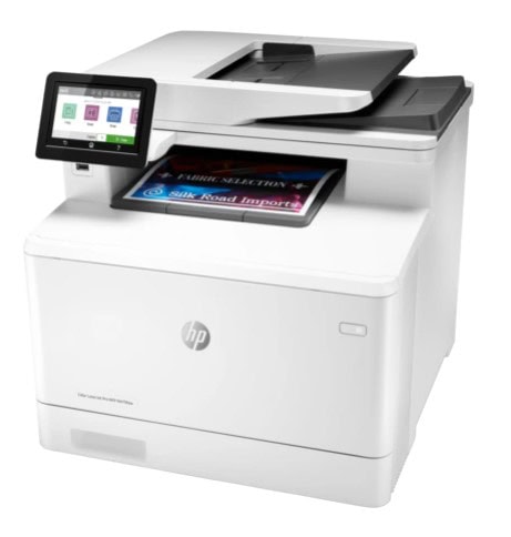 Tlačiareň HP Color LaserJet Pro MFP M479fdw s dotykovým displejom.