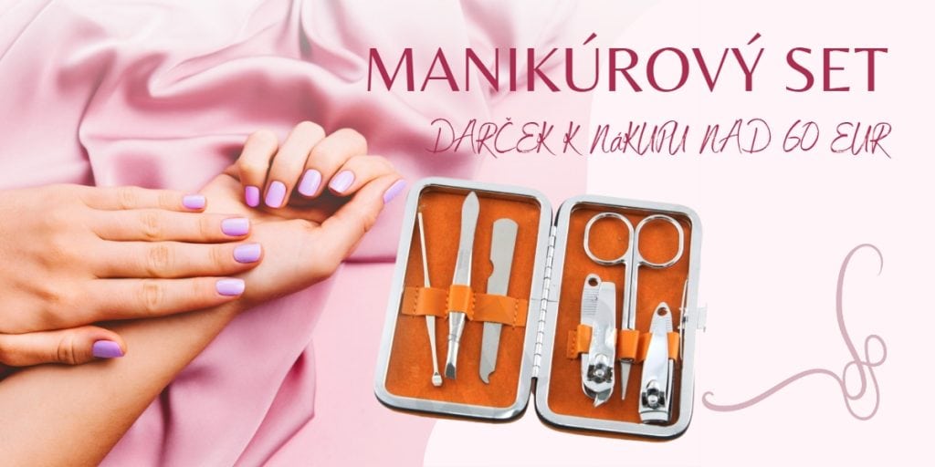 Manikúrový set s nástrojmi na nechty a darčekom nad 60 EUR.