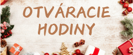 Informácie o otváracích hodinách počas Vianoc 2024.