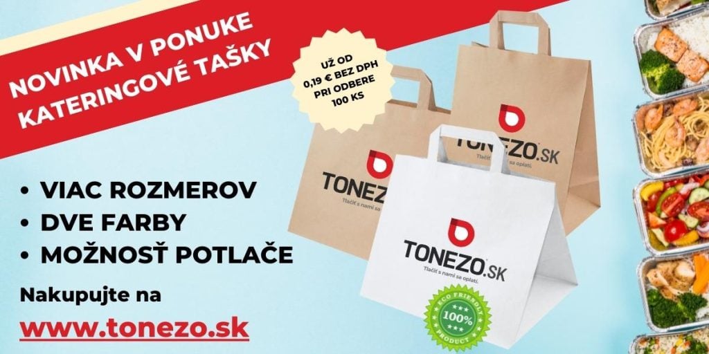 Ekologické tašky na catering s logom Tonezo.sk.