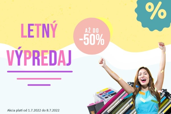 Letný výpredaj tonerov a náplní do tlačiarní s až 50% zľavou.