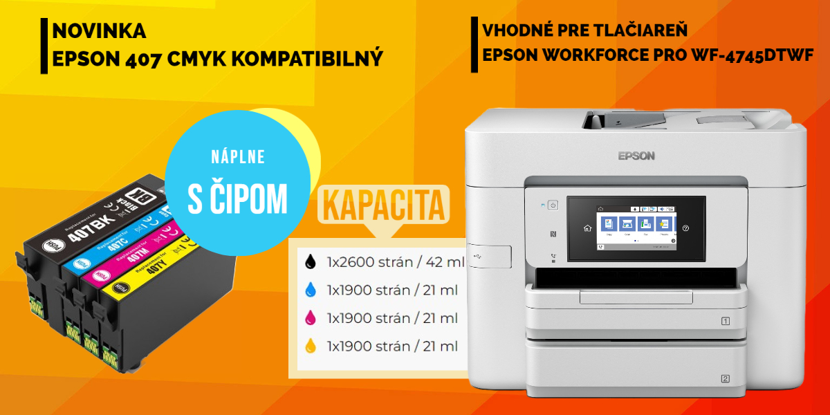Novinka Epson 407 kompatibilný